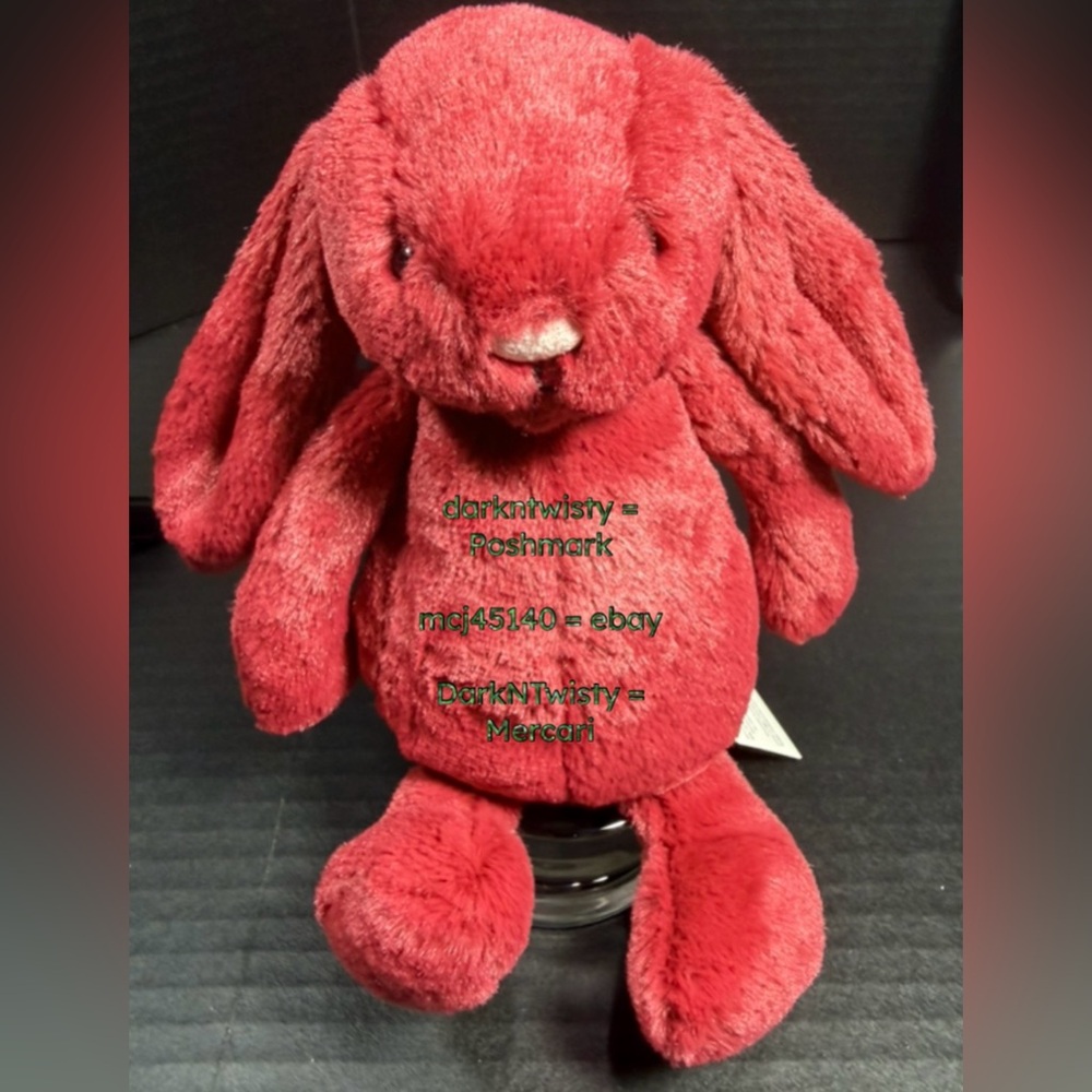 BNWT JELLYCAT LITTLE BASHFUL BUNNY RED CURRANT ONLY